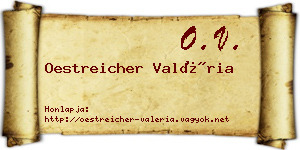 Oestreicher Valéria névjegykártya